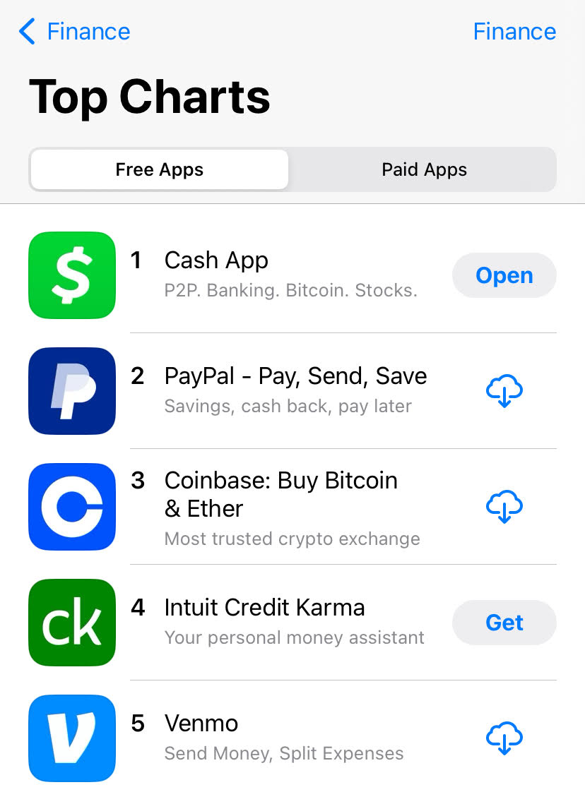 Cash App Leads All Finance Apps on Apple&nbsp;OS