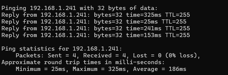 Command #3: Ping (Windows&nbsp;OS)