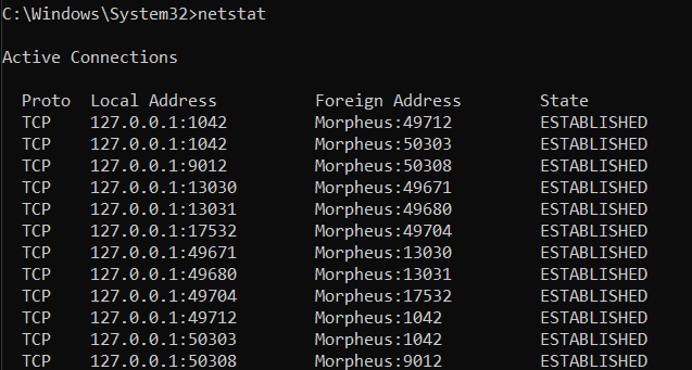 Command #5 – Netstat (Windows&nbsp;OS)