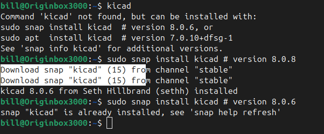 Command #4 – KiCad (Linux&nbsp;OS)