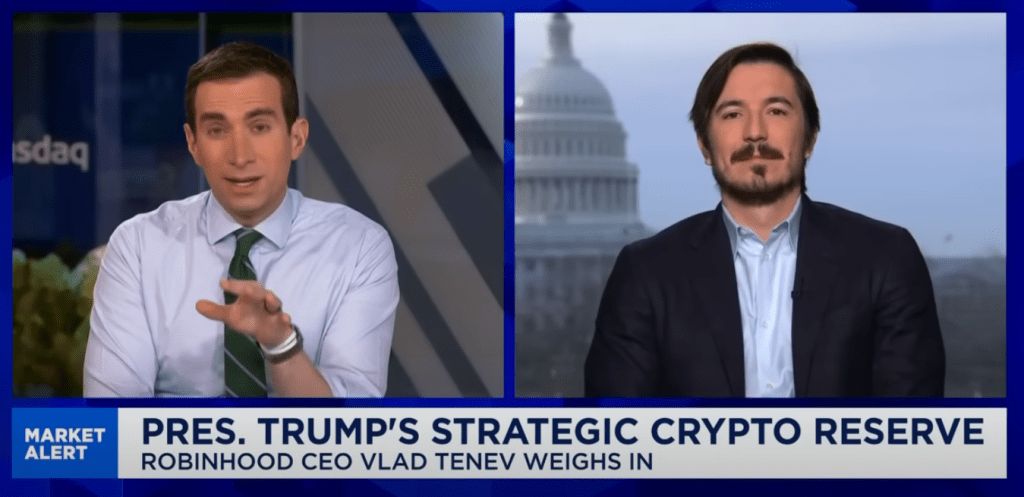 Vlad Tenev Supports U.S. Strategic Bitcoin Reserve at White House&nbsp;Summit