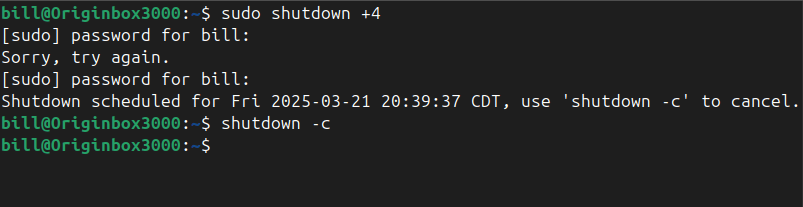 Command #13 – shutdown (Linux&nbsp;OS)