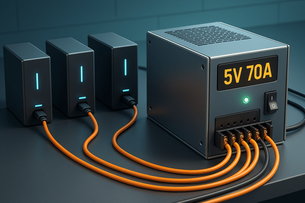 5V 70A PSU Powers Trio of NerdAxe Miners in Micro Mining&nbsp;Setup