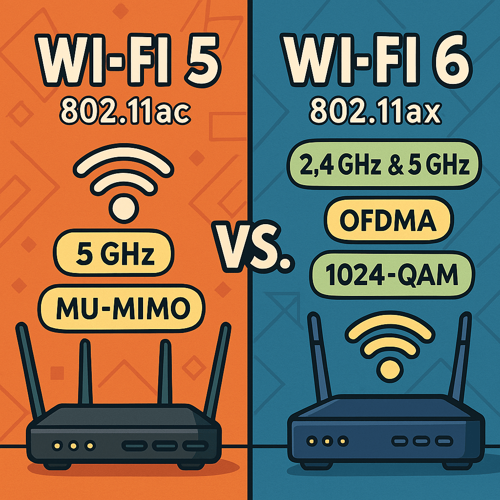Wi-Fi 5 (802.11ac) Versus Wi-Fi 6&nbsp;(802.11ax)