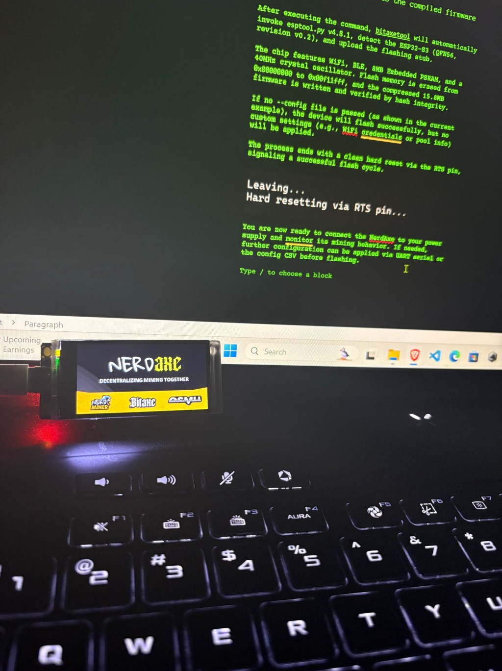How To Flash NerdAxe Firmware Using&nbsp;Bitaxetool