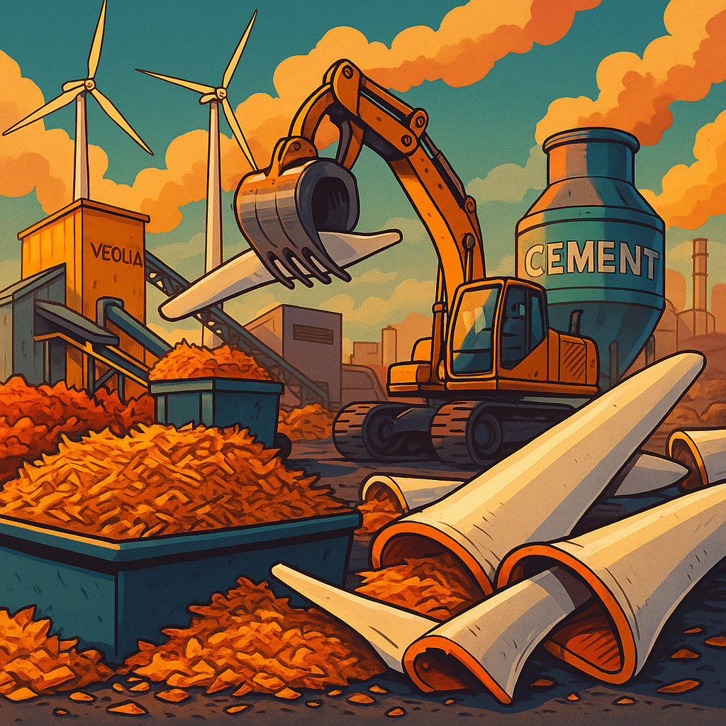 Veolia and General Electric Turn Wind Turbine Blades Into Fuel For Cement&nbsp;Factories
