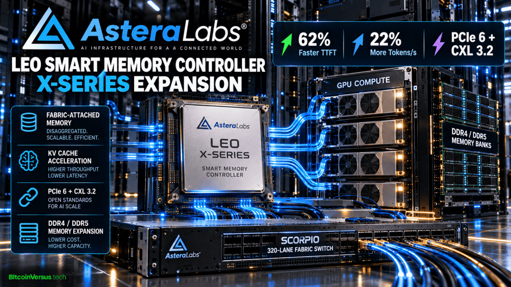 Astera Labs Leo X-Series Smart Memory Controller with Scorpio fabric, GPU racks, CXL 3.2 and PCIe 6