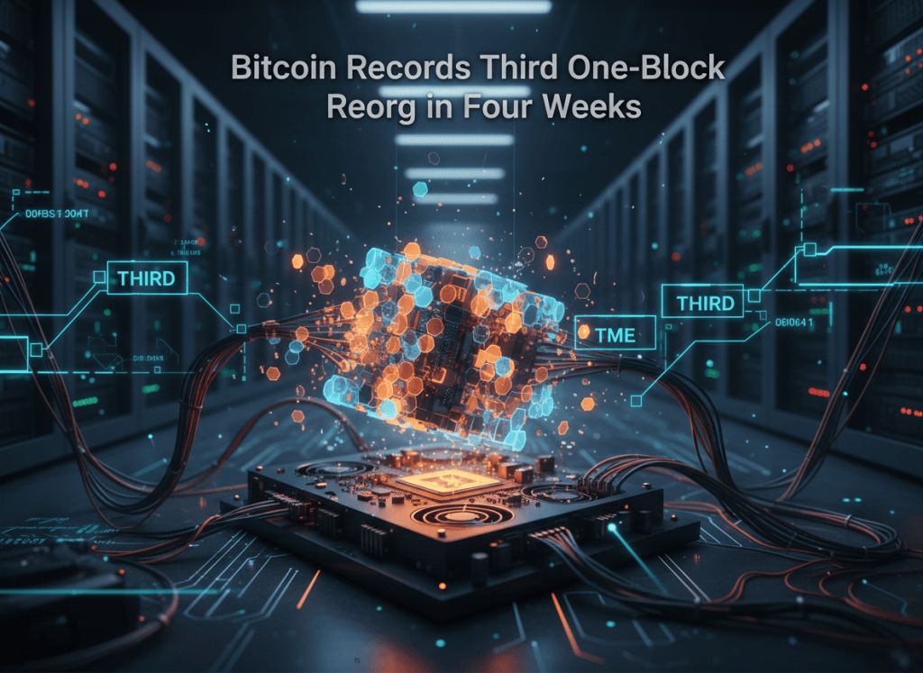 Bitcoin Records Third One-Block Reorg in Four&nbsp;Weeks