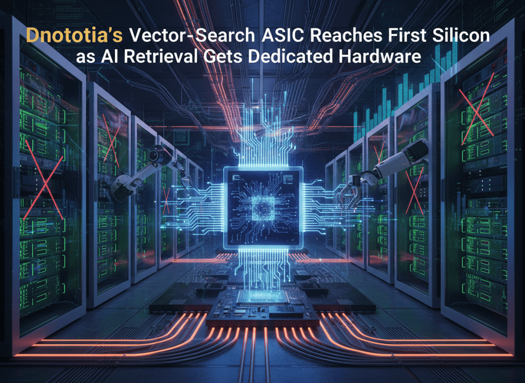 Dnotitia’s Vector-Search ASIC Reaches First Silicon as AI Retrieval Gets Dedicated&nbsp;Hardware