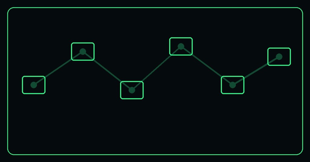 Original technical cover illustrating network route tracing across connected nodes