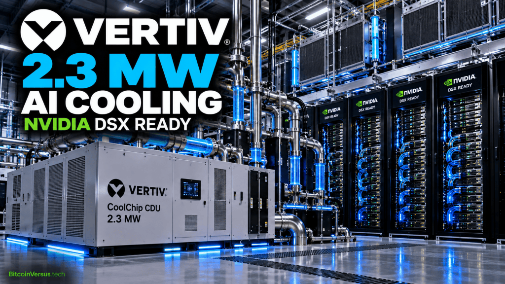 Vertiv 2.3 MW CoolChip liquid cooling system for NVIDIA DSX Ready AI factories