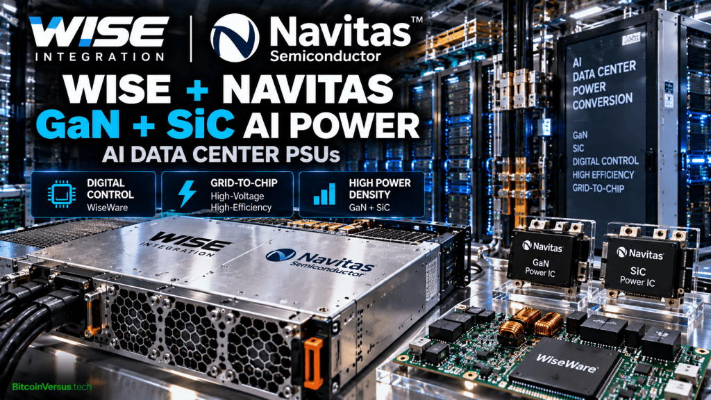 Wise Integration and Navitas Semiconductor GaN and SiC AI data center power supply technology
