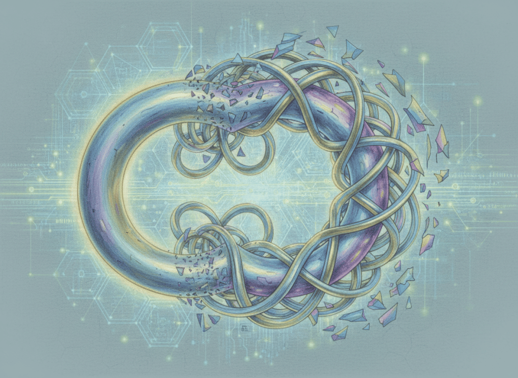 Stellarator fusion plasma inside complex three-dimensional magnetic flux surfaces representing counterexamples to Grad's conjecture