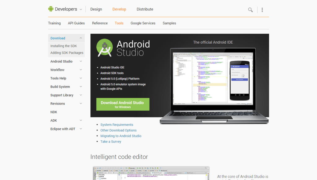 Android SDK Manager showing installed Android platform tools and packages.