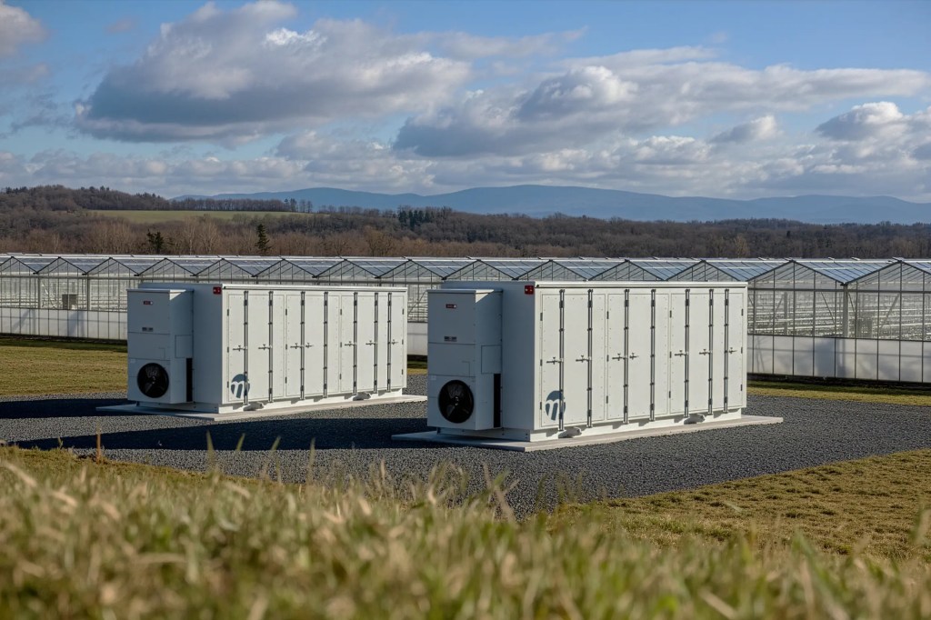 Containerized battery energy storage systems installed beside an electrical facility