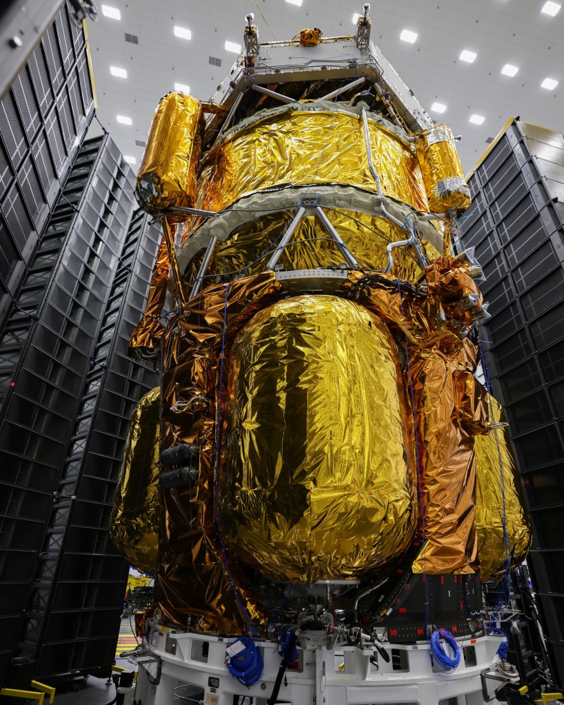 Blue Origin's Blue Moon Mark 1 lunar lander during acoustic testing