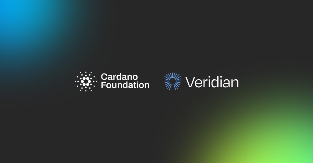 Official Cardano Foundation and Veridian artwork for the Veridian spinout whose shares were tokenized using CIP-0113