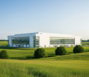 Cielo Digital Infrastructure corporate promotional photo showing a low industrial building, not the stalled Haines City site