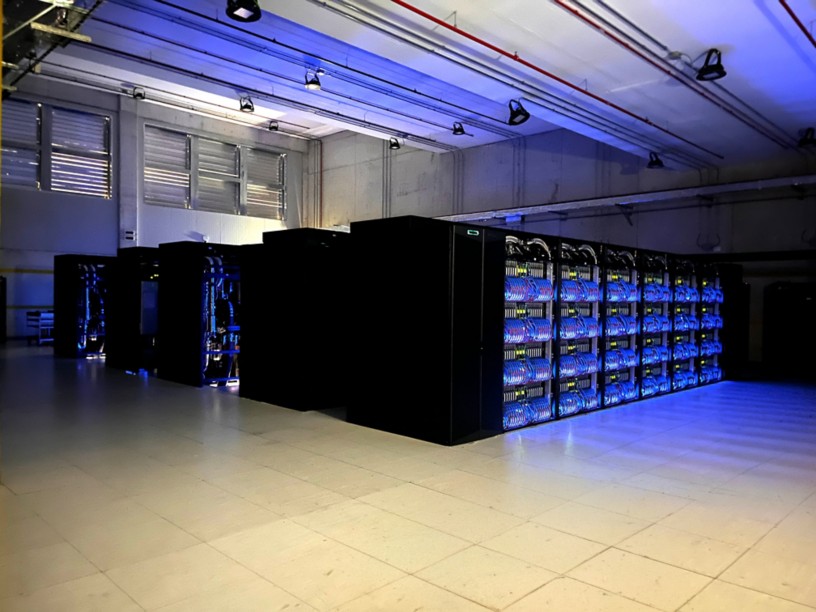 Eni HPC7 supercomputer cabinets inside Italy's Green Data Center
