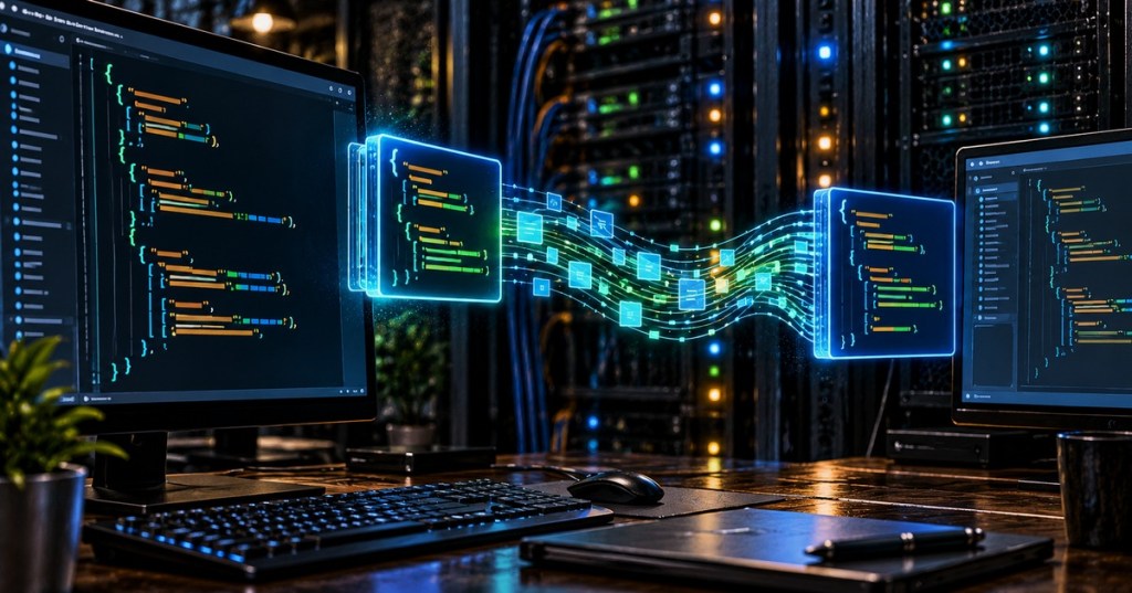 Structured JSON data being serialized and parsed between software systems and servers