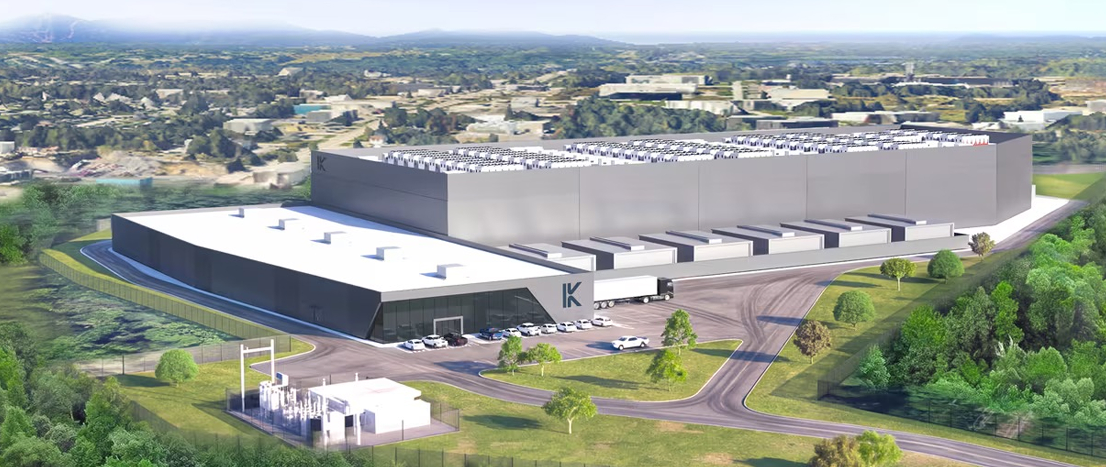 Keel's conceptual rendering of its proposed Sherbrooke AI data center