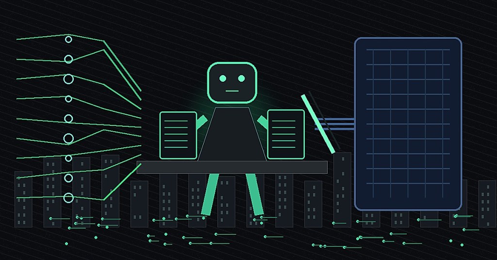 Colored-pencil illustration of an autonomous AI startup attracting investment after separating from a large technology company.