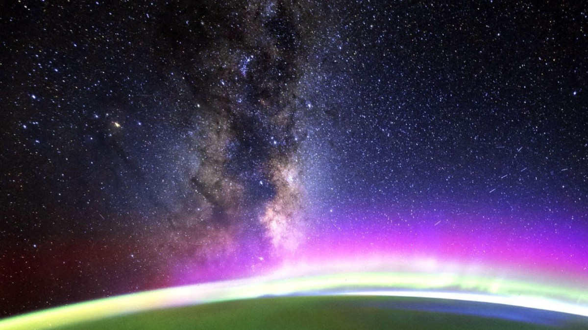 Aurora and Earth's atmosphere seen from low Earth orbit, representing the environment future commercial space stations will occupy
