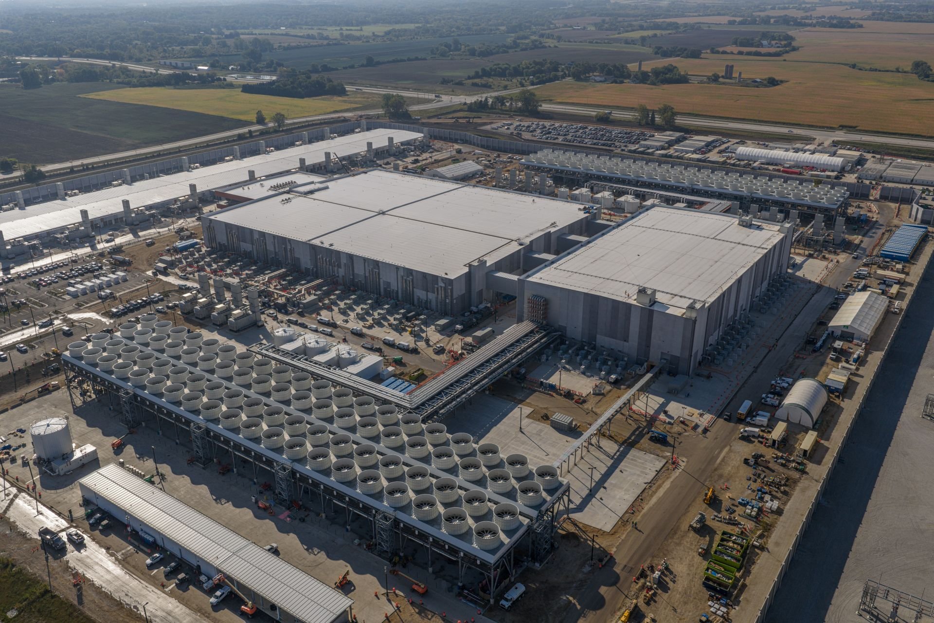 Microsoft Fairwater Wisconsin data center campus aerial photograph