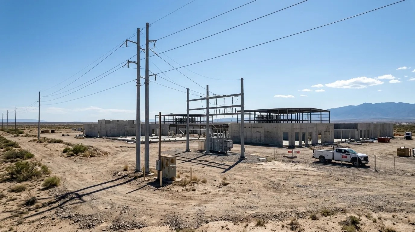 Project Jupiter construction-site editorial photograph