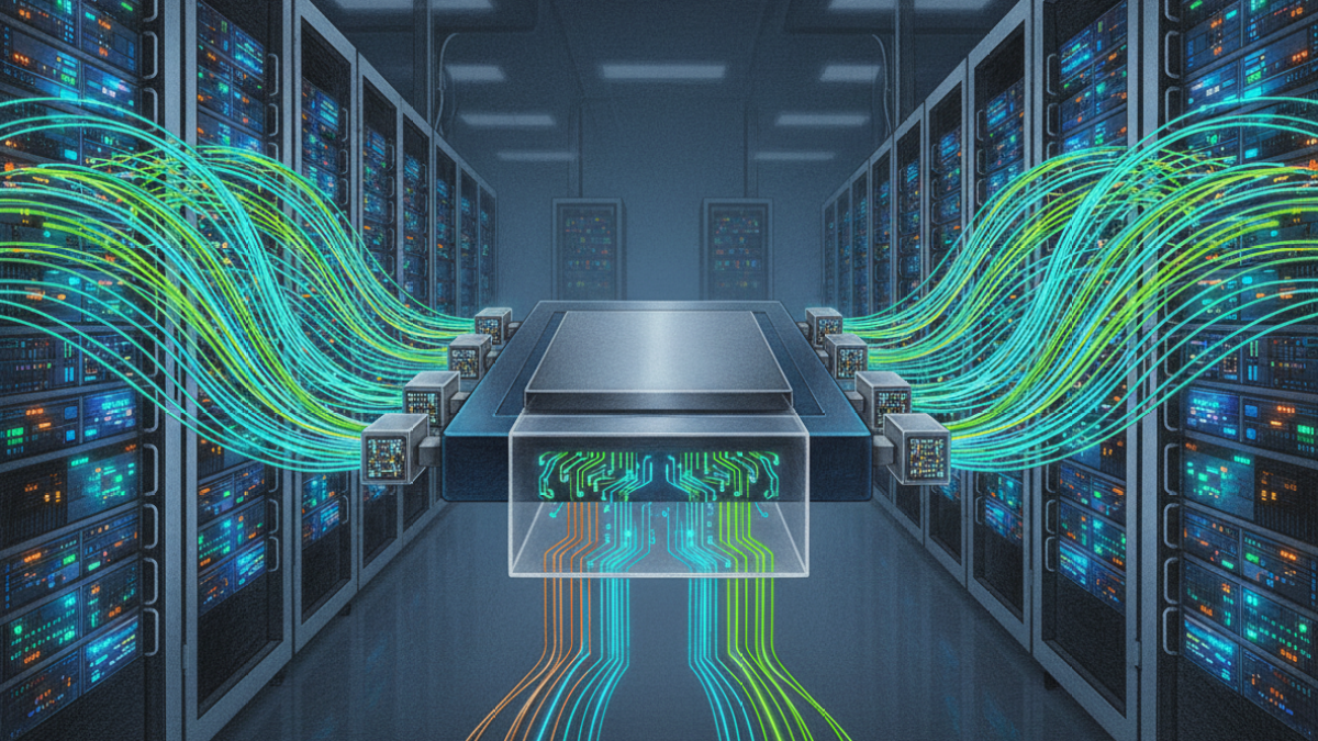 Optical engines and fiber links carrying high-speed traffic between AI compute and data center networking systems