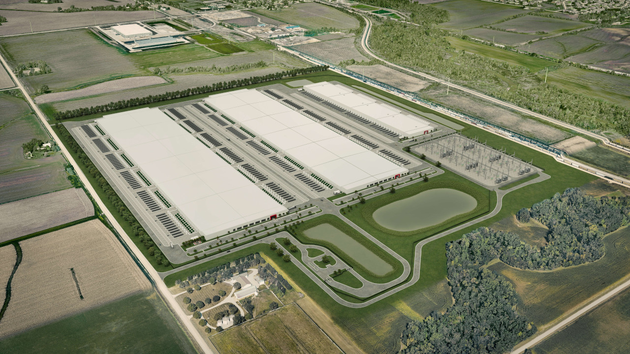 Developer rendering of the QTS Cedar Rapids data center campus