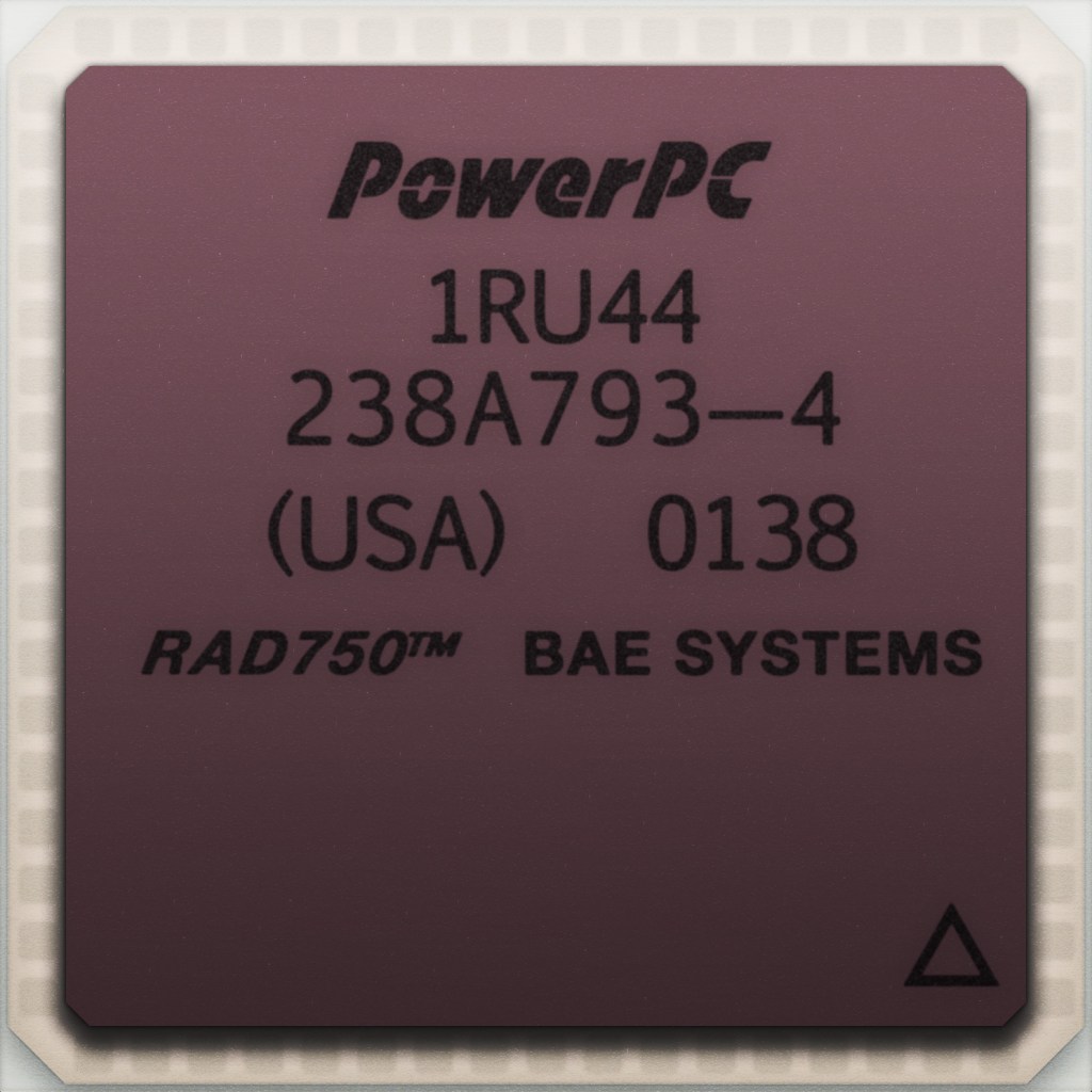 Illustration of the BAE Systems RAD750 radiation-hardened PowerPC processor