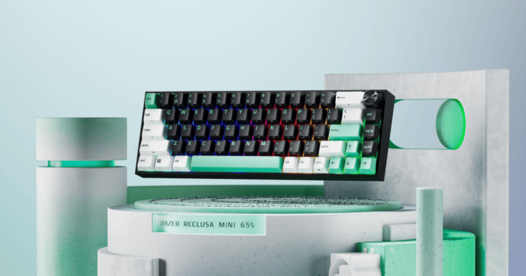 Razer Reclusa Mini 65% wireless gaming keyboard, official product image