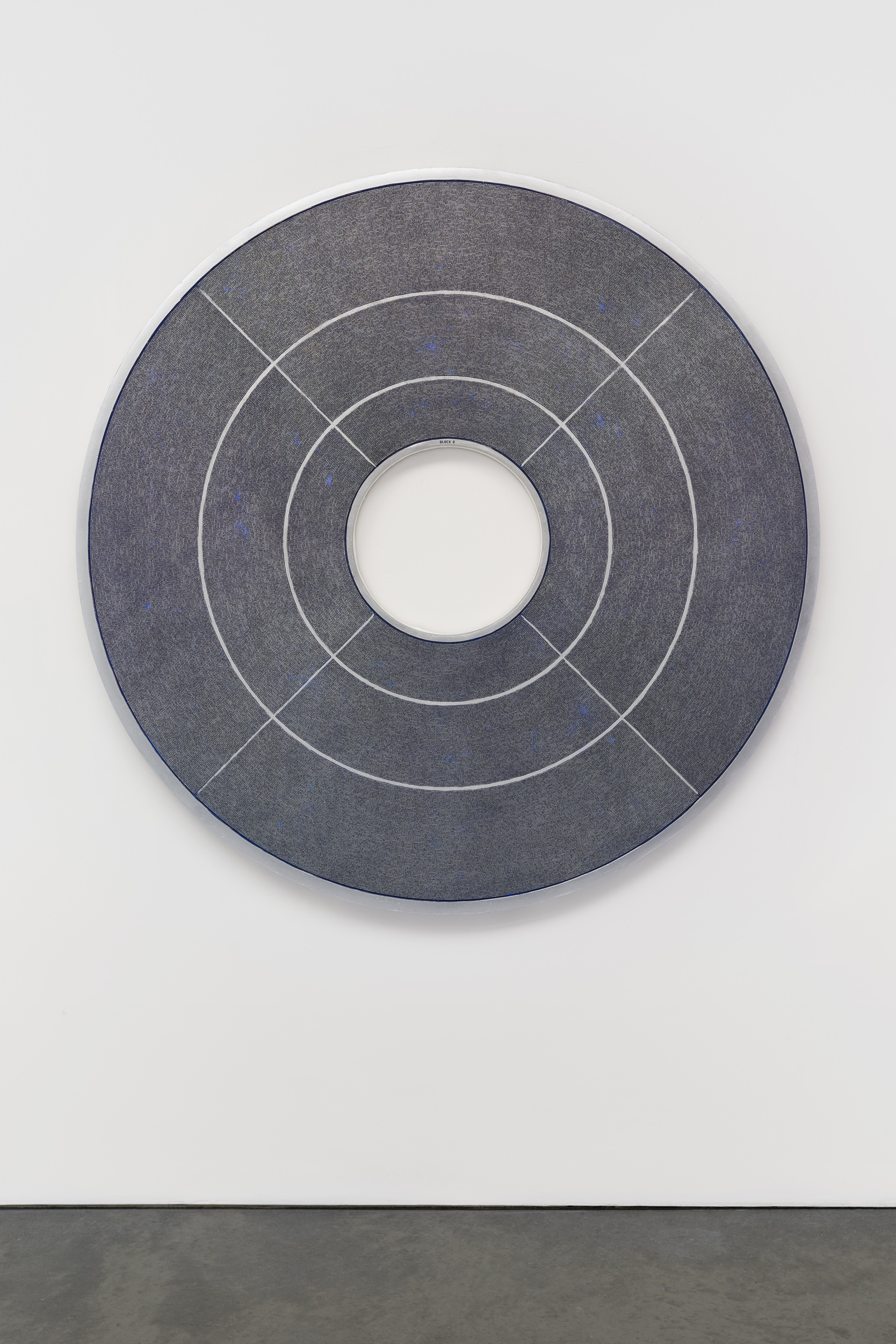 Circular code-inscribed painting from Robert Alice’s Portraits of a Mind, BLOCK 8