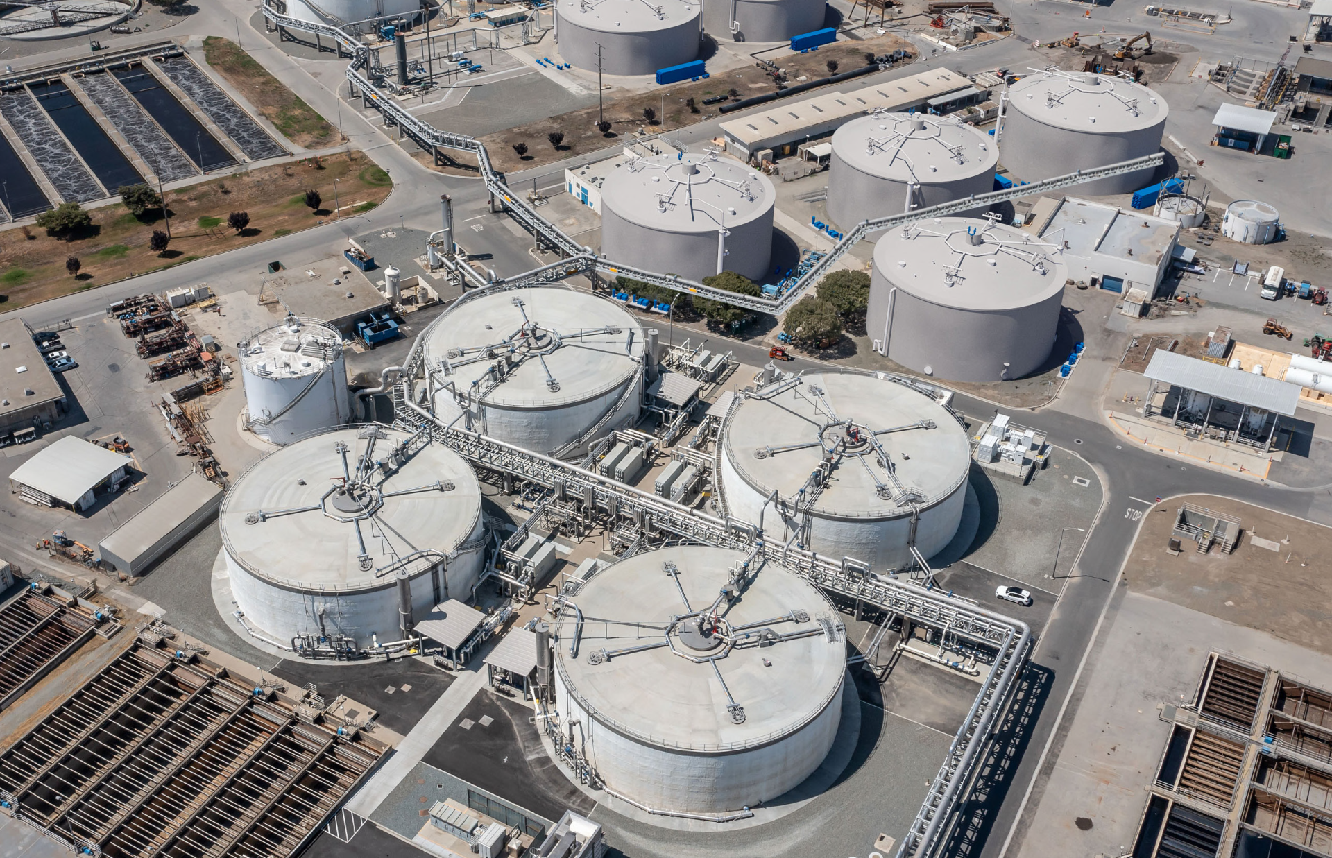Jacobs photograph of the existing San José–Santa Clara Regional Wastewater Facility near the proposed STEM Park development area