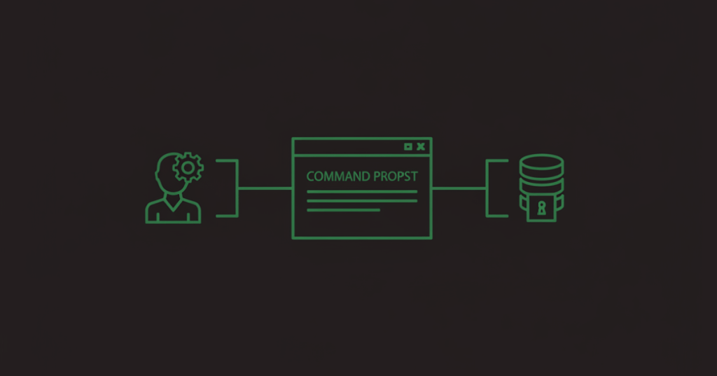 Minimal black and neon-green illustration representing the Windows net user command and local user accounts.