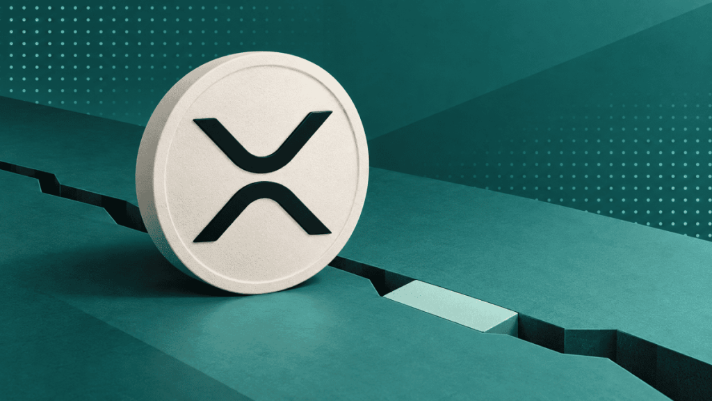 XRP token above a repaired fissure illustrating the XRP Ledger overflow bug patched in xrpld 3.4.1